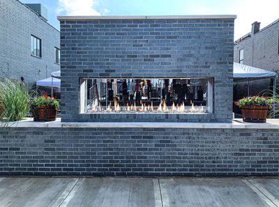 Flare: Vent-Free See-Through 80 Outdoor Fireplace - primary view