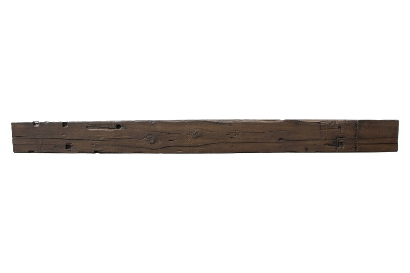 MagraHearth Rustic Barn Wood mantel